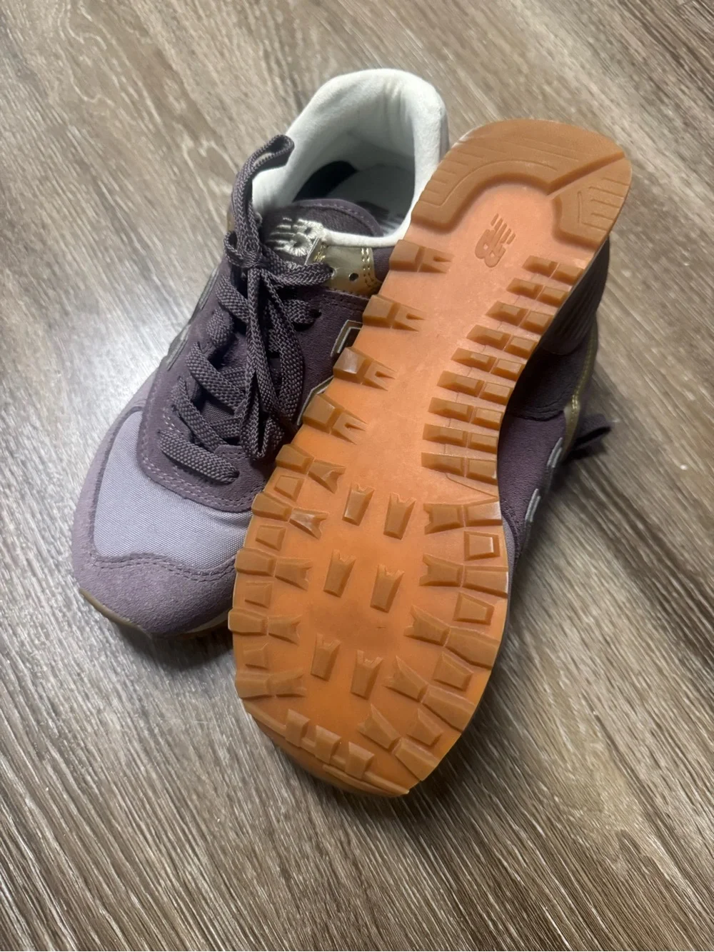New Balance 574 Purple and Gold